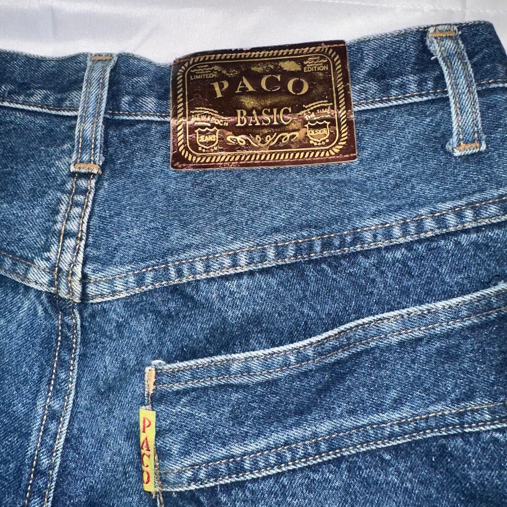 Vintage Paco Jeans Men’s 32 Baggy Wide Leg Y2K Hip Hop Embroidered Denim - Picture 10 of 15